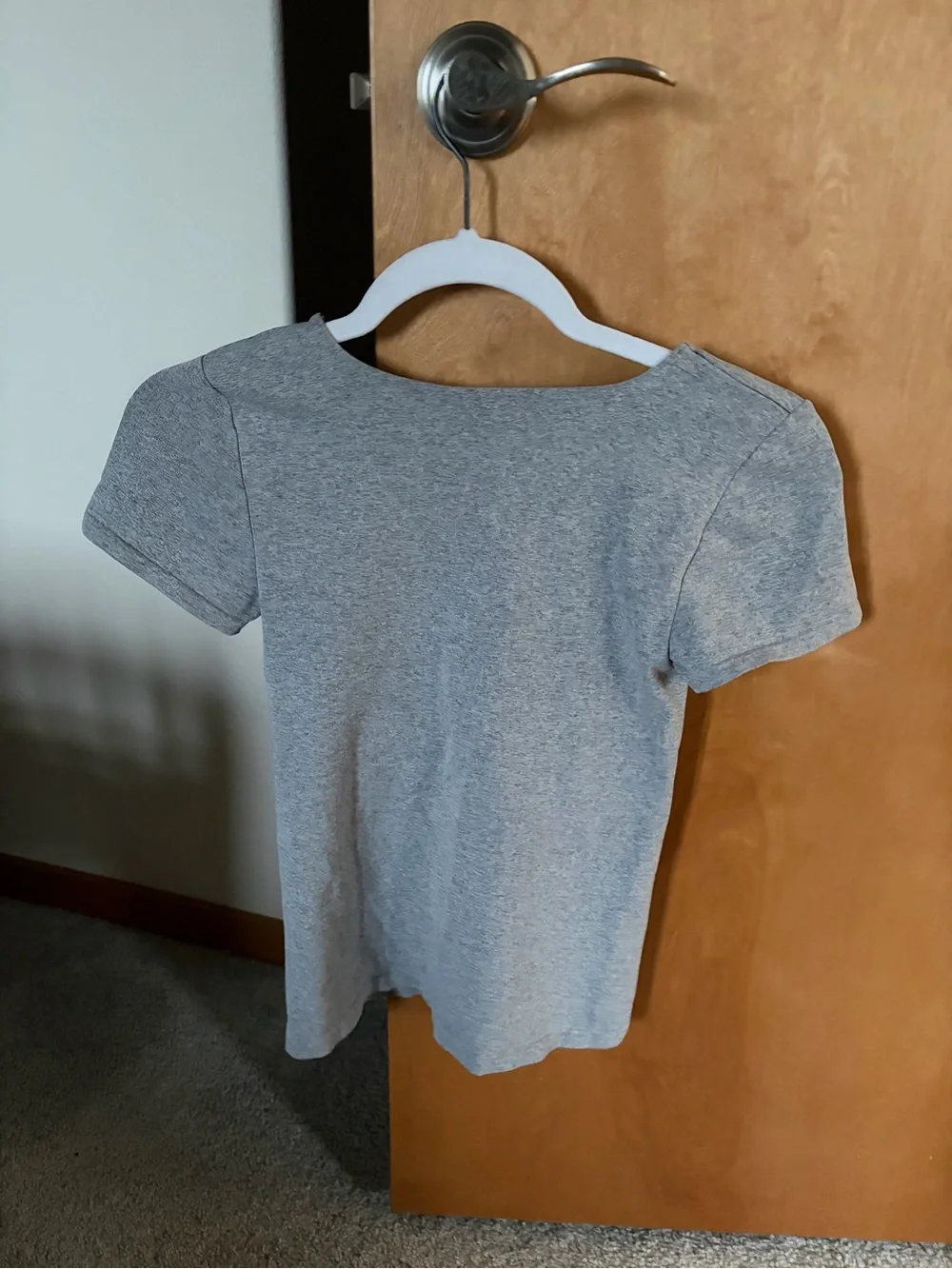 Free People Clean Lines Sunfaded Baby Tee in gray